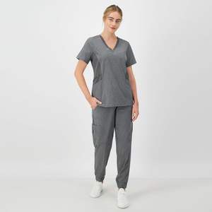Mélange de coton de luxe ensemble de gommage médical unisexe médecin infirmière hôpital uniforme chirurgical survêtement pantalon haut Logo personnalisé usine - Product Image 5