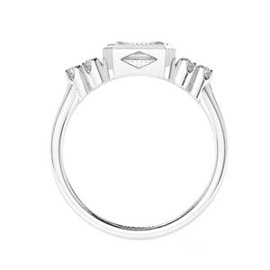 2.00 CT Emerald Cut Colorless Moissanite Engagement Ring, Milgrain Bezel Set Ring, Vintage Art Deco Ring For Women - Product Image 5