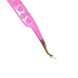 Pince à cils en acier inoxydable avec embouts en fibre et breloque Design de fleur personnalisé antistatique durable longueur 10mm - Product Image 3