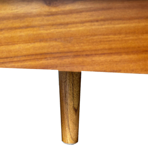 Sofá Illa Moderno Hecho De Madera De Teca Maciza De Alta Calidad Con Tela Para Uso Interior Acabado Natural - Product Image 5