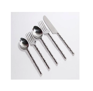 Ensemble de couverts en argent Offre Spéciale, ensemble de couverts en acier inoxydable avec poignée, ensemble de vaisselle, couverts noirs pour hôtel - Product Image 6