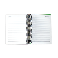 Carnet de notes A5 ligné à spirale, couverture rigide, 100 feuilles, impression personnalisée 2024, coffret cadeau