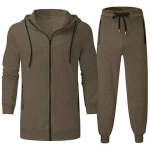 Chándal de invierno para hombre de nuevo diseño Color sólido 100% algodón de secado rápido a prueba de viento ropa deportiva personalizable - Product Image 3