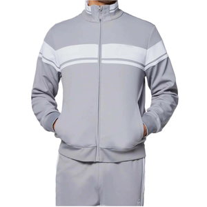 Veste de survêtement légère et réversible antibactérienne, respirante et écologique de haute qualité, ensemble de pantalons, col montant, logo avant - Product Image 1