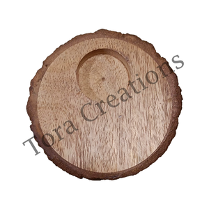 Venta caliente nuevo diseño blanco + marrón hecho a mano de madera portavelas elegante logotipo personalizado bodas Navidad Pascua - Product Image 6