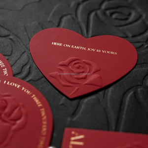 Nouveau Style cartes de Collection de vêtements meilleur papier fait étiquette volante nouvelle étiquette cadeau carte rouge Rose Style étiquette cartes personnalisées - Product Image 5