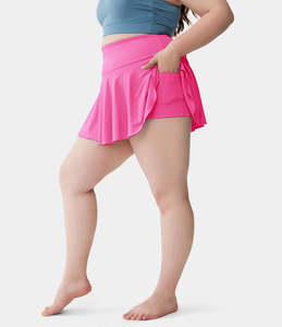 Falda de cintura alta activa para mujer de talla grande con bolsillo seguro pantalones cortos incorporados para yoga, ropa deportiva de golf para comodidad y estilo para hombres - Product Image 6