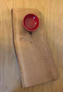 Planche à servir en chêne massif avec bol intégré, planche à servir et à découper en bois dur naturel, sans danger pour les aliments, pour les collations et l'utilisation en cuisine - Product Image 2