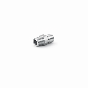 Conector de rosca macho BSP R3/8 "-19 de acero inoxidable, acoplador rápido, accesorio recto, HEX19, - Product Image 1