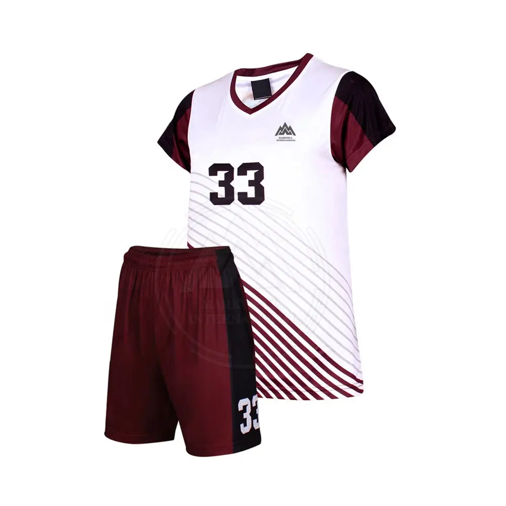 100% Polyester Stof Volleybal Uniform Aangepaste Groothandel Shirts Met Shorts Volleybal Uniformen