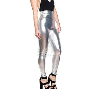 Leggings en cuir de qualité supérieure avec logo personnalisé, prix avantageux, vente en ligne. - Product Image 3