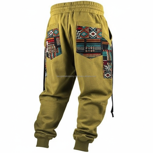 Pantalones Harem de Lona para Hombre, Estilo Urbano, Cintura Media, con Parches, Transpirables, Ligeros, con Logotipo Personalizado, Estilo Hippie - Product Image 4
