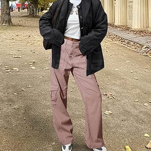 Pantalón cargo ligero y transpirable Estilo atemporal Pantalón cargo multibolsillo para mujer para uso diario - Product Image 2