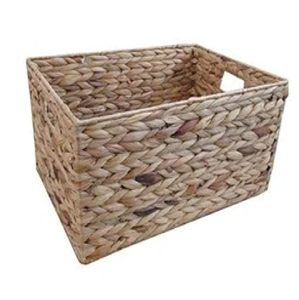 Elegantes cestas redondas de almacenamiento de jacinto de agua con asas resistentes, Perfectas para organizar cualquier espacio doméstico disponible al por mayor - Product Image 5