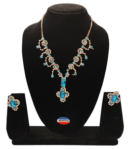 ชุดเครื่องประดับแฟชั่นหรูหรา AD786ต่างหูสร้อยคอคลาสสิกที่มีสไตล์สำหรับปาร์ตี้วันครบรอบงานประเพณี - Product Image 2