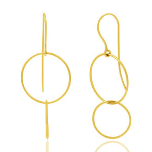 Style gold plated 925 sterling <b>silver</b> zircon gemstone matte finish <b>earring</b> <b>for</b> <b>women</b> - Product Image 6