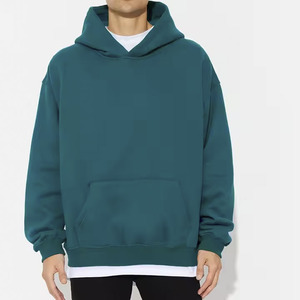Ventes en gros de sweats à capuche d'hiver personnalisés de haute qualité en polyester/coton, sans cordon, à impression numérique pour hommes - Product Image 1