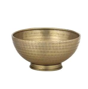 Bol de service en cuivre martelé antique pour restaurant, bol à nourriture et à salade, forme ronde, bols de service en métal faits à la main - Product Image 3