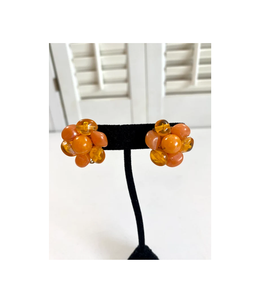 Pendientes de tuerca con cuentas de resina para mujer, diseño hueco redondo con patrón geométrico para pendientes de aniversario o regalo - Product Image 3