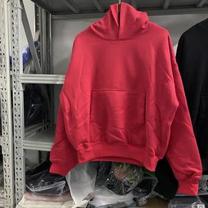 2025 otoño Casual Oversize Pullovers tela pesada doble capa Sudadera con capucha para hombres mujeres bordado patrón sólido West 6 con capucha - Product Image 4