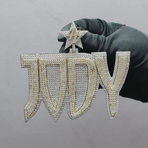 Colgante Personalizable de Plata de Ley 925 con Letras, Amplia Gama de Nombres, Regalo de Cumpleaños, Colgantes de Moda, Dijes, Diamantes Moissanite - Product Image 1