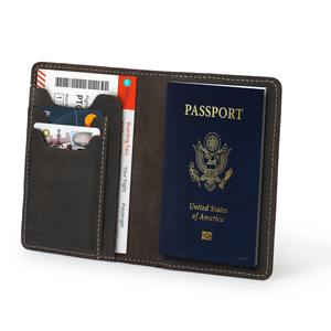 Housses de passeport en cuir personnalisées Portefeuille personnalisé Étui à passeport en cuir pleine fleur PTH-0009C cadeau du voyageur - Product Image 4