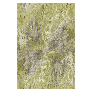 Tapis de salon antidérapant en chenille beige et marron, imprimé numérique géométrique contemporain, lavable en machine - Vente en gros RUGS DEPOT LXDP-0661 - Product Image 1