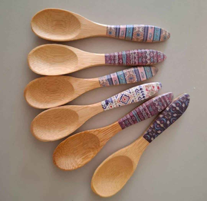 Cuillère à servir en bois faite à la main pour la décoration de la cuisine. Ensemble de cuillères en bois, cuillère de service en bois, fabrication indienne - Product Image 1