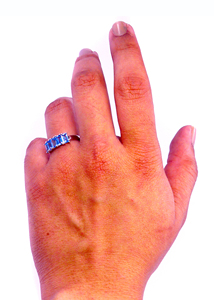 Boda desgaste 14K oro blanco azul Topacio piedras preciosas encanto clásico elegante moda estilo Vintage anillo - Product Image 5