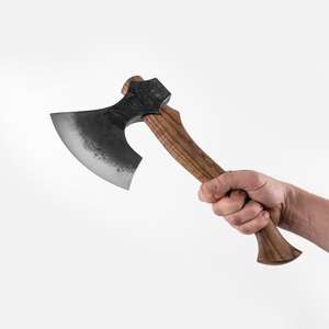 Handmade Custom DIY Industrial HC 5160 Carbon Steel Viking <b>Axe</b> Head Rose Wood <b>Handle</b> Splitting <b>Axe</b> Long Bushcraft Hatchet OEM - Product Image 5