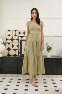 100% แม็กซี่เดรสคอวีเว้าหลังสำหรับผู้หญิงชุดเดรสลำลองแขนกุดทรงหลวมคอวีสำหรับฤดูร้อน - Product Image 6