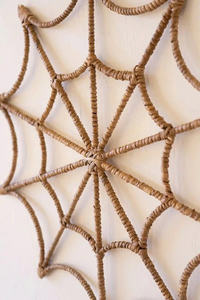 Decoración de pared de tela de araña de jacinto hecha a mano para decoración espeluznante de Halloween, con material de mimbre natural de Vietnam - Product Image 5