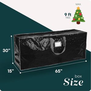 Bolsa de almacenamiento para árbol de Navidad para árbol artificial de 9 pies, material duradero e impermeable, cierre con cremallera, asa de transporte, multifunción - Product Image 3