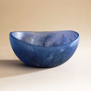 Bol de service en résine écologique de couleur personnalisée, plat fait à la main, passe au lave-vaisselle, pour une utilisation en fête, design moderne et antique - Product Image 3