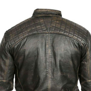 Venta caliente hombres ropa chaqueta de cuero nueva moda hombres chaqueta de cuero a prueba de viento chaqueta de cuero para la venta con calidad OEM - Product Image 2