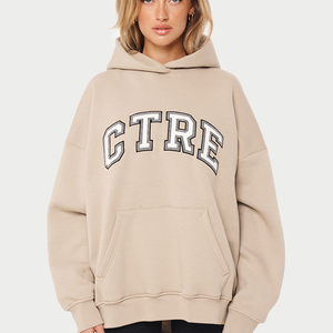 Sweat-shirt surdimensionné pour femme de la meilleure qualité, 100% coton, léger, respirant, impression de logo personnalisée, streetwear - Product Image 4