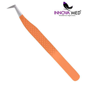 Pinzas de extensión de pestañas de acero inoxidable, venta al por mayor, con etiqueta personalizada, con Logo INNOVAMED - Product Image 2