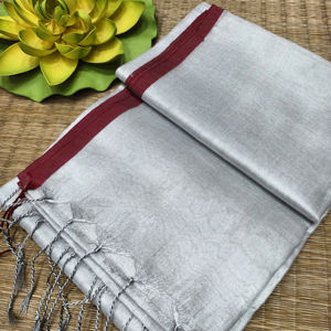 Exclusivo Sari de Algodón, Ligero, Teñido Liso, Tejido con Hilo Peinado de 350GSM para Vestidos de Niñas/Mujeres y Textiles para el Hogar - Product Image 1