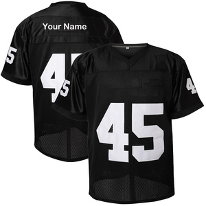 Maillot de football américain cousu sur mesure et respirant anti-rides de qualité supérieure pour homme en maille de polyester de qualité supérieure - Product Image 1