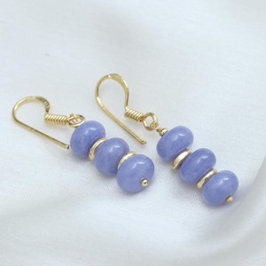 Handcrafted Gold Spacer Round Beads & Plated Hook Birthstone Fashion Jewelry Tanzanite Gemstone Dangle <b>Earrings</b> - Product Image 3