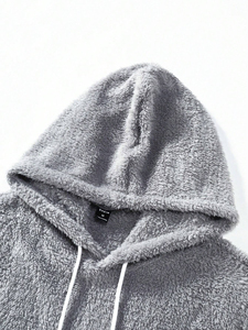 Sweat-shirts en laine à capuche personnalisés avec logo brodé, sweat-shirts unis, sweat-shirts en laine vierges sublimés, sweat-shirts à capuche pour hommes - Product Image 6