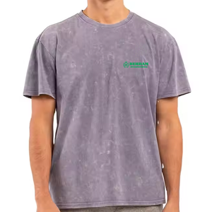 T-shirt Homme Personnalisé Lavable Écologique Séchage Rapide Polyester/Coton Uni Effet Délavé à l'Acide Vintage Coupe Ample Grande Taille - Product Image 3