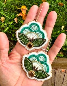 Europa América Cross Border Nueva tendencia de moda Creative Versatile Rugby Hat Exquisitos pendientes de bola de arroz hechos a mano BYHF Bodas - Product Image 5