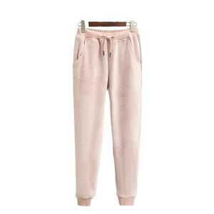 Conjunto de ropa deportiva de invierno para mujer, Sudadera con capucha de punto, pantalón cálido para correr, entrenamiento deportivo, informal, ecológico, transpirable, un conjunto - Product Image 3