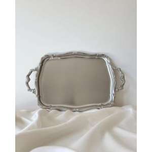 Plateau de service en acier inoxydable brillant pour la présentation luxueuse de gâteaux pâtisseries boissons et plateaux alimentaires assortis - Product Image 2