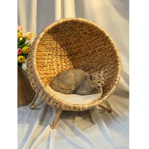 Panier de rangement pliable en rotin artisanal multifonctionnel pour chat, nouvelle arrivée, durable, éco-responsable, pour le style et le confort - Product Image 2