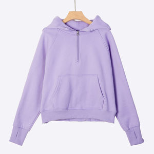Wholesale High Quality Stylish Solid Color Women's Hoodies with Acid Wash Technique New Design for Winter Season Front Logo - Product Image 1