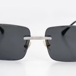 Goggles Unisex Eyeglasses <b>Studded</b> With Moissanite Diamonds Ideal for Everyday Wear Designer Luxury Sunglasses - Product Image 2