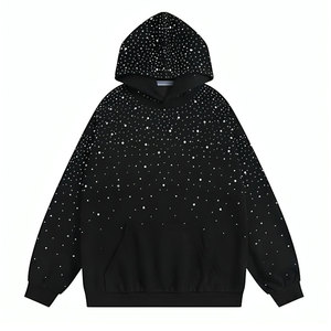 เสื้อฮู้ดดี้ผ้าฝ้ายแท้ 100% ประดับเพชรเทียม ดีไซน์โดดเด่น ระบายอากาศได้ดี เป็นมิตรต่อสิ่งแวดล้อม เหมาะสำหรับใส่ลำลองในฤดูหนาว รุ่นยอดนิยม - Product Image 1