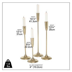 Bougeoir en métal au design unique, 4 pièces, avec finition dorée, décoration d'intérieur, bougeoir festif pour Pâques - Product Image 4